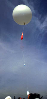 Ballon sonde avec sa radio sonde