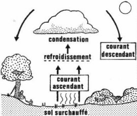 Formation de nuages par convection