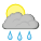 Pluie,  ciel dégagé